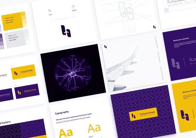 Hammam Tourism brand identity visual system by Zaawia